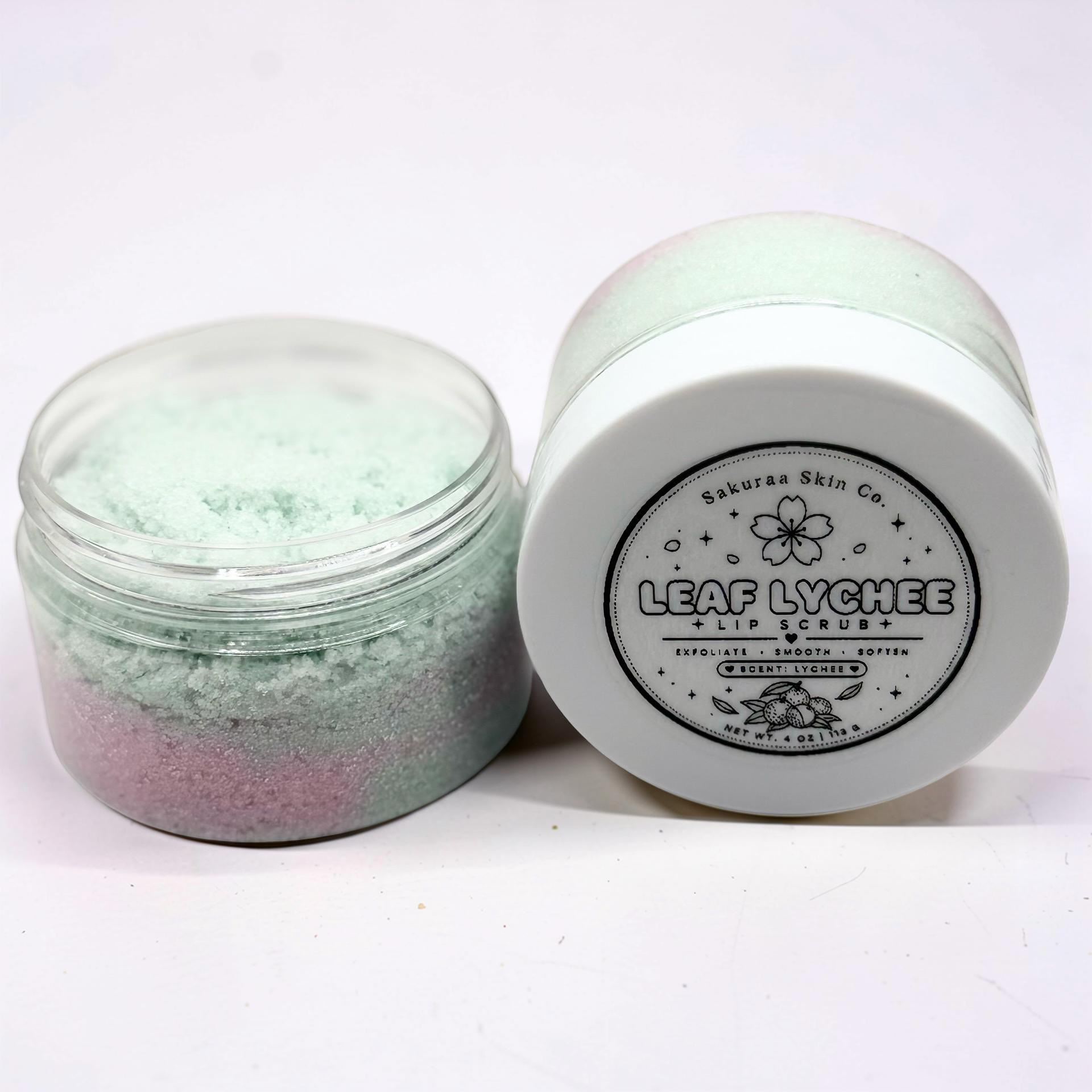 Leaf Lychee Sakuraa Skin Co. Sakuraa Skin Co.  Lip Scrub